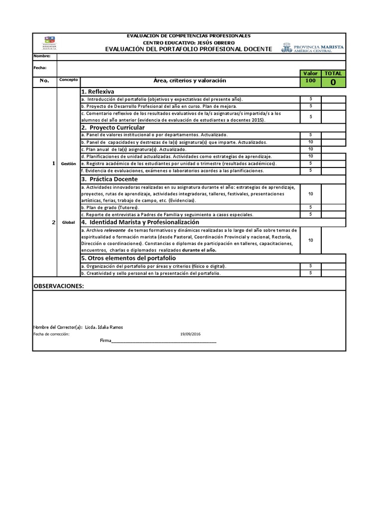 Evaluación del Portafolio Docente 2025 | PDF | Evaluación | Maestros