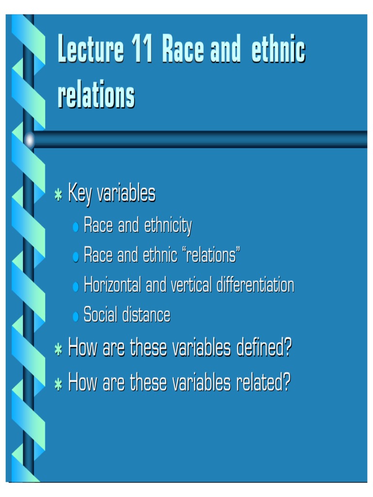 Race and Ethnic Relations Overview | PDF | Ethnic Groups | Race (Human ...