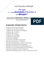 Mantenimiento Preventivo MiniSplit