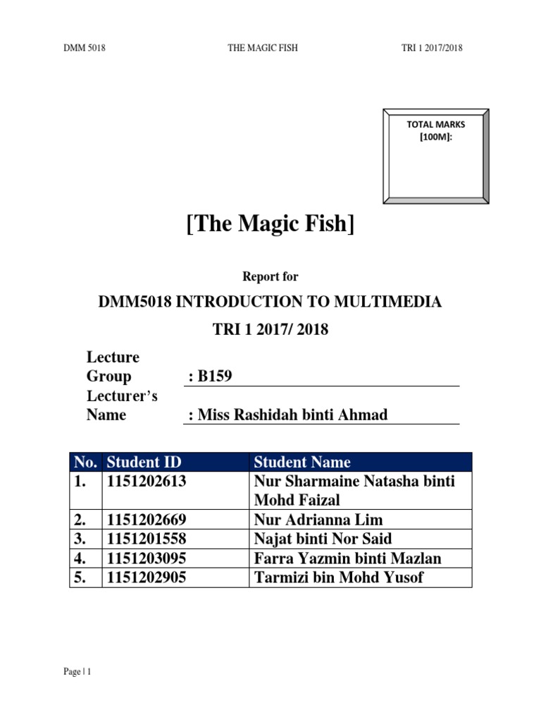 Intro Multimedia Report PDF Storytelling Animation