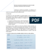 Proceso Metalurgico de Lixiviación de Minerales de Oxido de Cobre