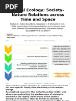 Social Ecology: Society-Nature Relations Across Time and Space