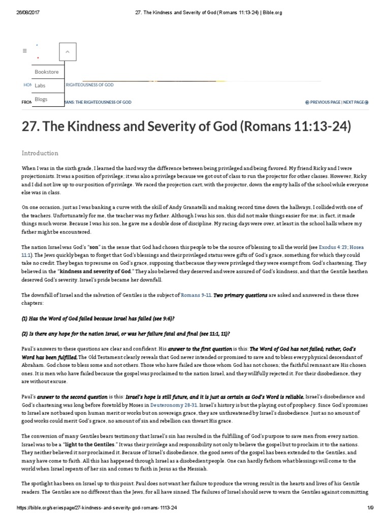 Romans 11-13-24) - Bible | PDF | Grace In Christianity | Epistle To The ...