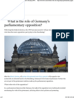 What is the Role of Germany's Parliamentary Opposition Germany DW 24.09