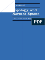 Graham James Oscar Jameson-Topology and Normed Spaces-John Wiley & Sons