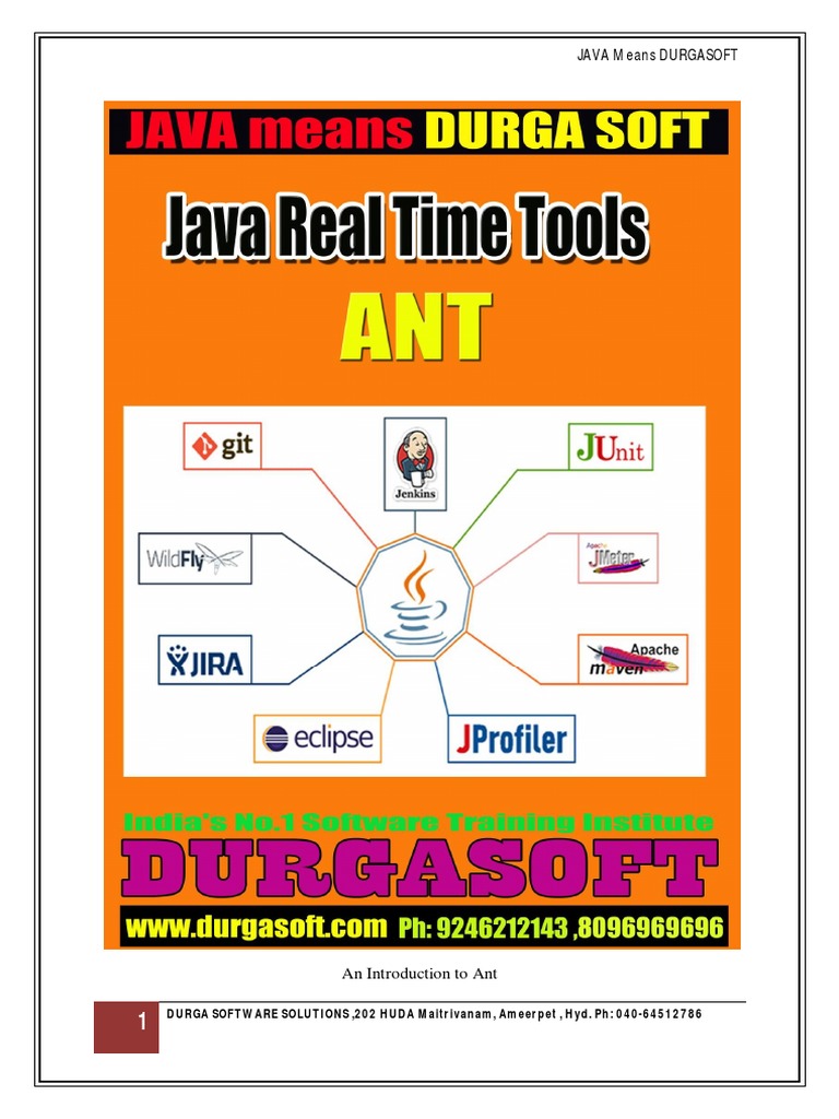 Java Means Durgasoft An Introduction To Ant PDF Operating System
