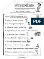 Sujeto y Predicado Circle and Underline PDF