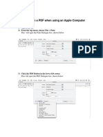 How To Create A PDF When Using An Apple Computer: 1) Open Your File 2) From The Top Menu, Choose File Print