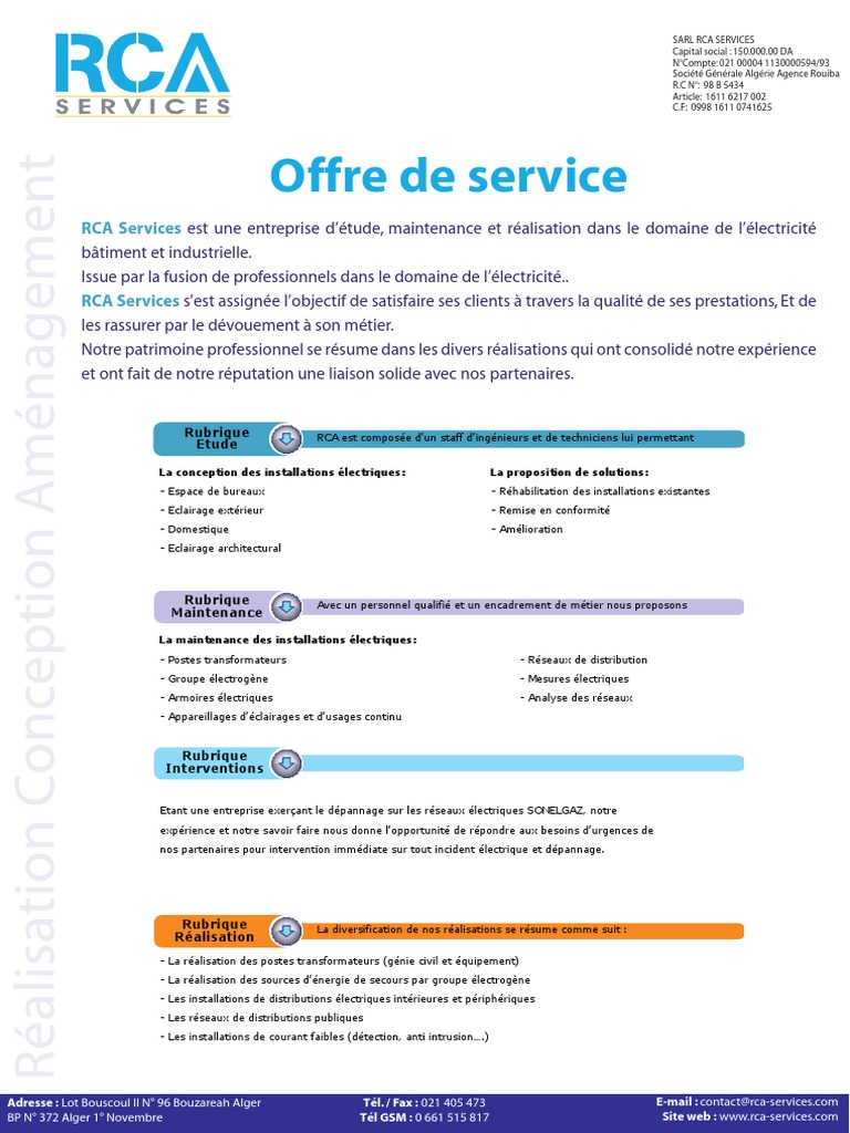 offredeservice.pdf Électricité Ingénierie
