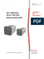 Installation and User Manual for Nova 600/1100 AVR UPS