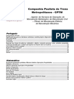 Apostila CPTM 2017 - Agente Operacional - Matematica e Português Nível Médio