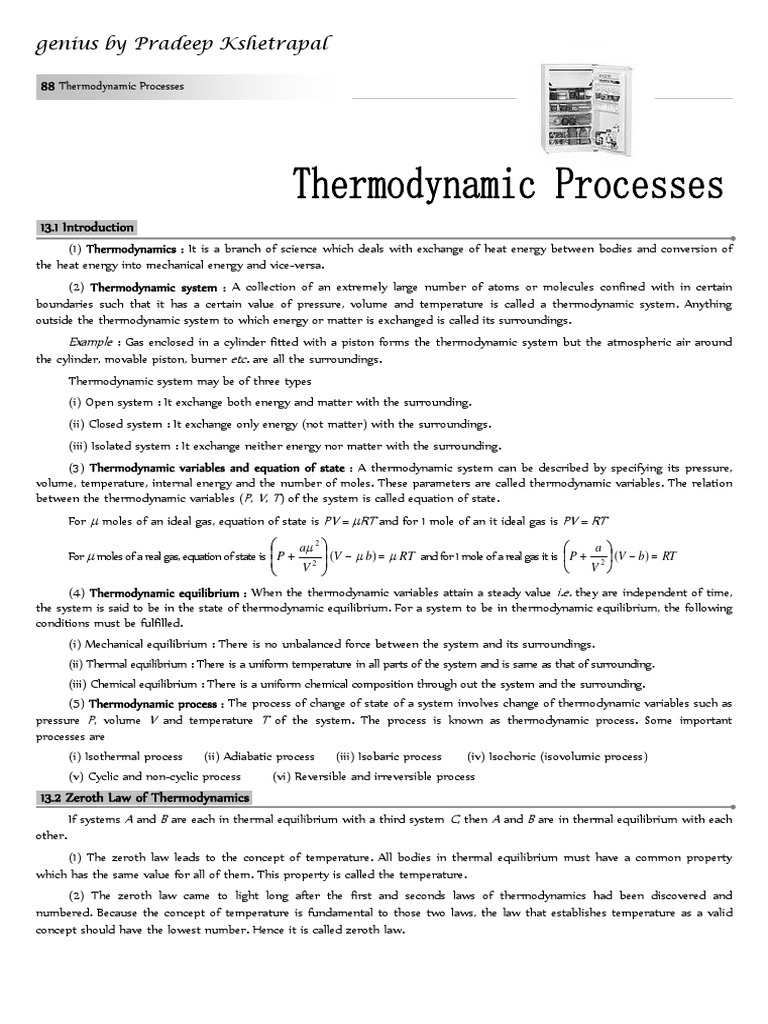 01 Thermodynamic Process Theory1 | PDF | Heat | Thermodynamics
