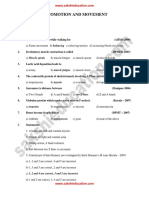 Locomotion and Movement MCQs