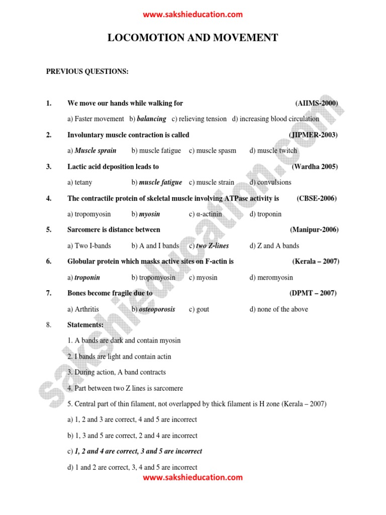 5 Locomotion And Movement Pdf Pdf Pelvis Muscle