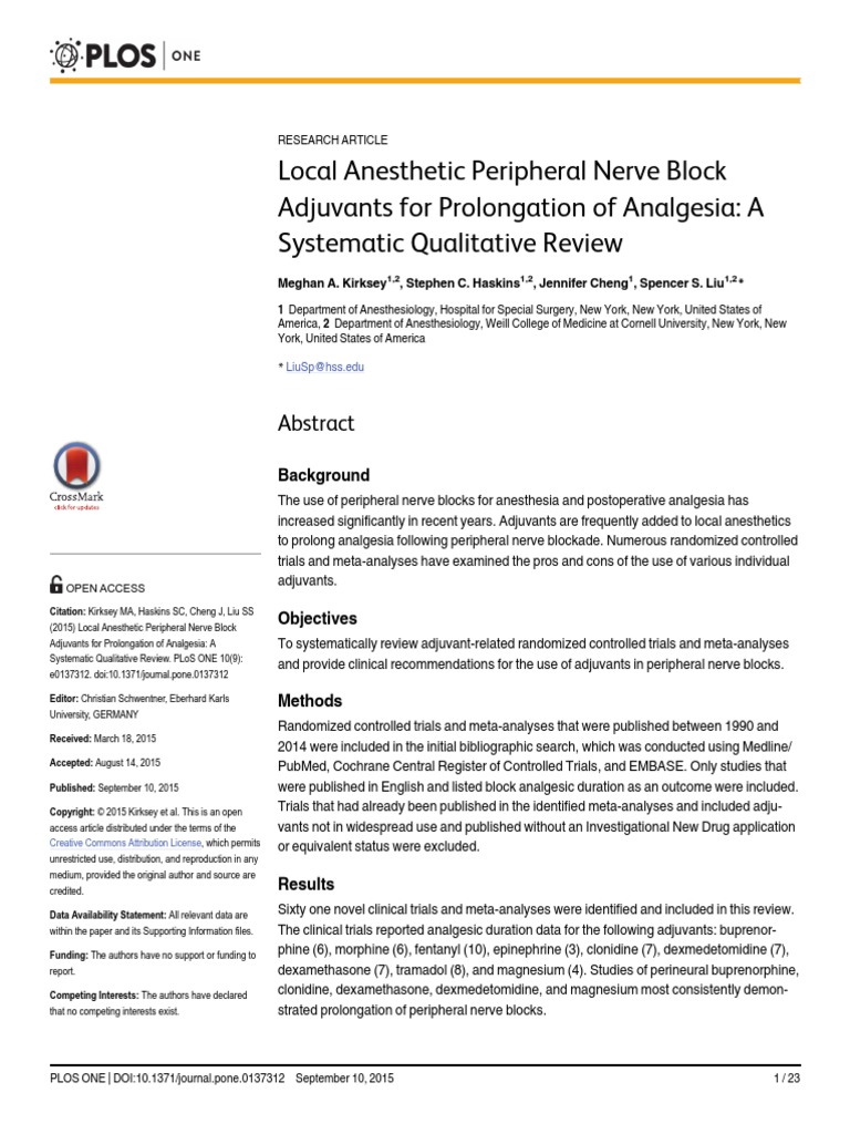 Adjuvant Local Anestesi PNB | PDF | Analgesic | Anesthesia