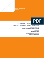 Ontologie e Politique Dans Les Premiers Écrits de Herbert Marcuse