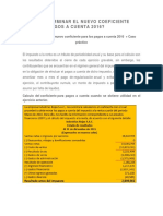 Cómo Determinar El Nuevo Coeficiente Para Los Pagos a Cuenta 2016