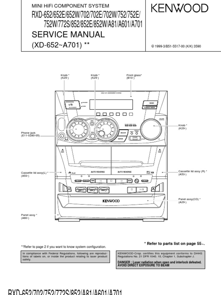 Kenwood RXD 652 702 752 772 852 A81 A607 A701 | PDF | Electronics