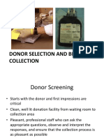Donor Selection and Blood Collection
