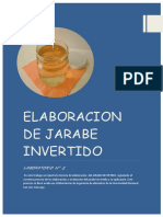Elaboración y evaluación del jarabe invertido