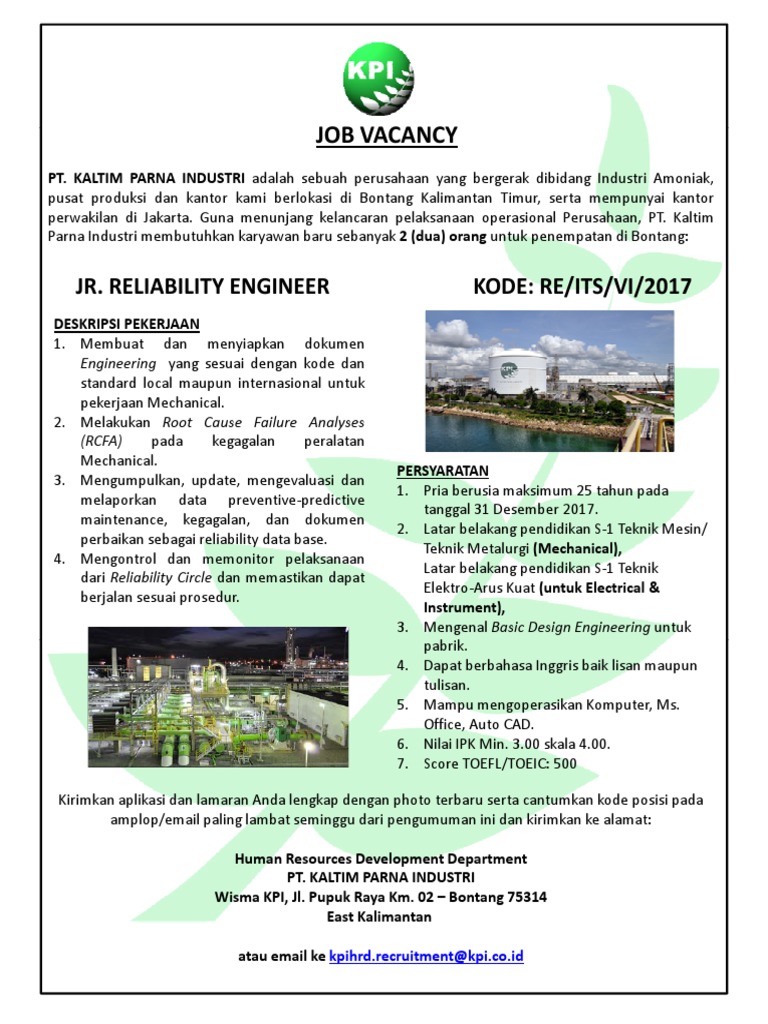 Job Vacancy Re-Its | PDF | Komputer