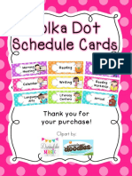 Polka Dot Schedule Cards: Thank You For Your Purchase!