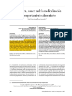 COMENTARIOS. Comer Bien, Comer Mal. La Medicalización Del Comportamiento Alimentario