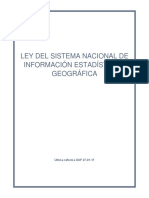 LEy Sistema Nacional Estadística y Geografía Inegi