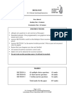 2011 Biology Paper Sections A B Booklet PDF