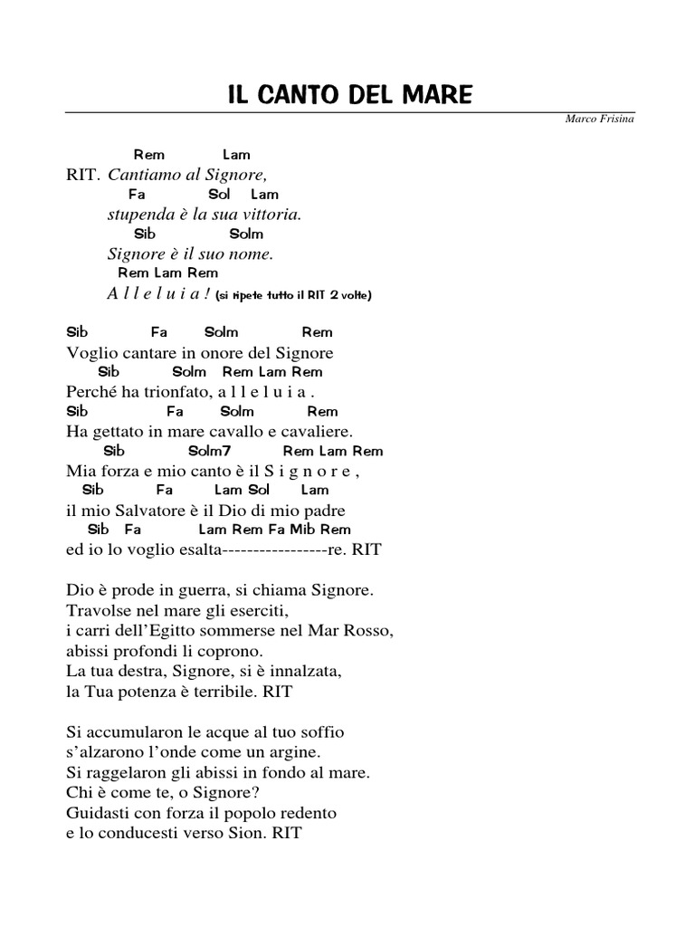 Il Canto Del Mare Pdf