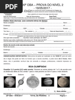 Prova Nivel 2 Da XX OBA 2017
