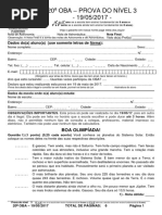 Prova Nivel 3 Da XX OBA 2017