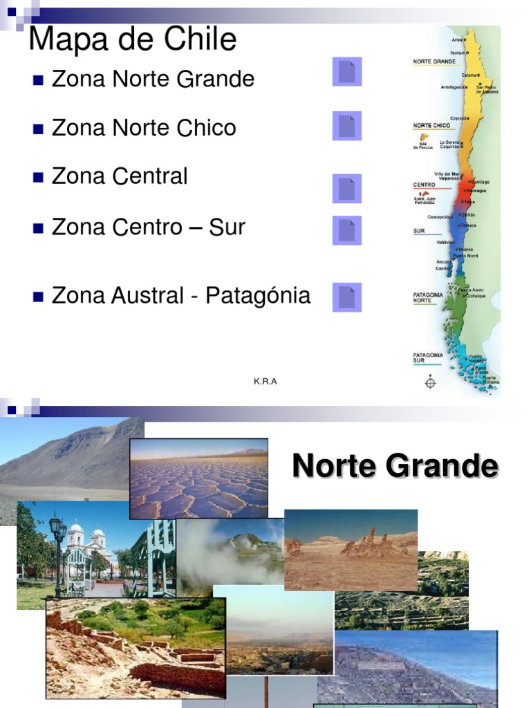 Zonas Naturales de Chile: Mapa y Descripción | PDF | Chile | Desierto