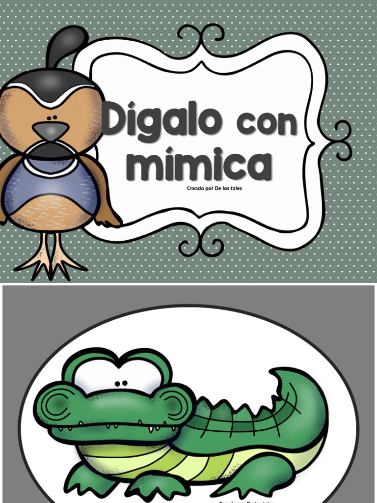 Digalo Con Mimica Animales | PDF