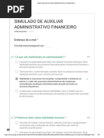 Simulado de Auxiliar Administrativo Financeiro