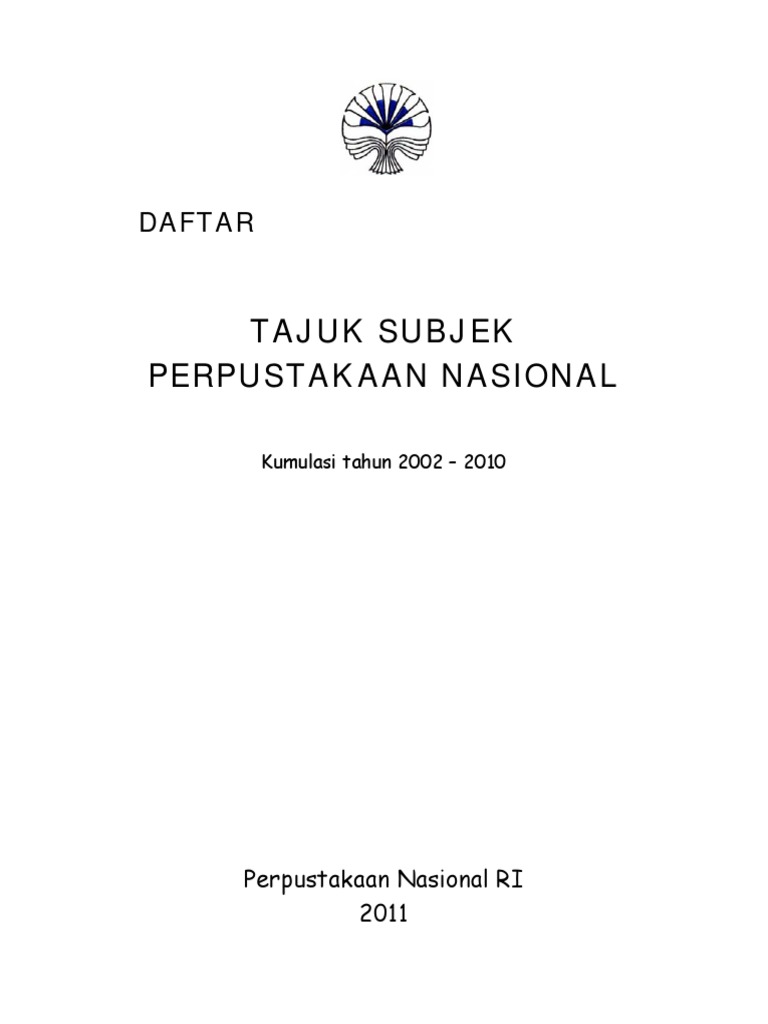 Daftar Tajuk Subjek Perpustakaan Nasional RI 2