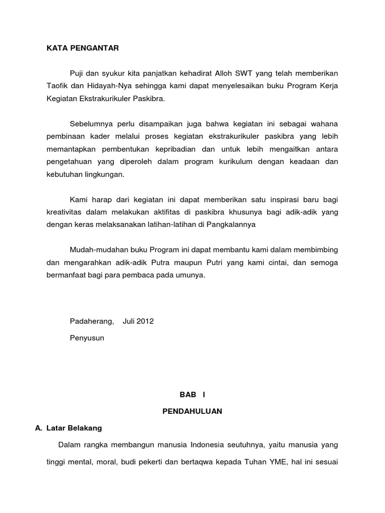 Kata Pengantar Paskibra