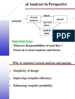 Lexical Analyzer in Perspective: Parser Source Program Token
