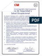 Politica Seguridad y Salud CPSAA - Ver - 01 PDF