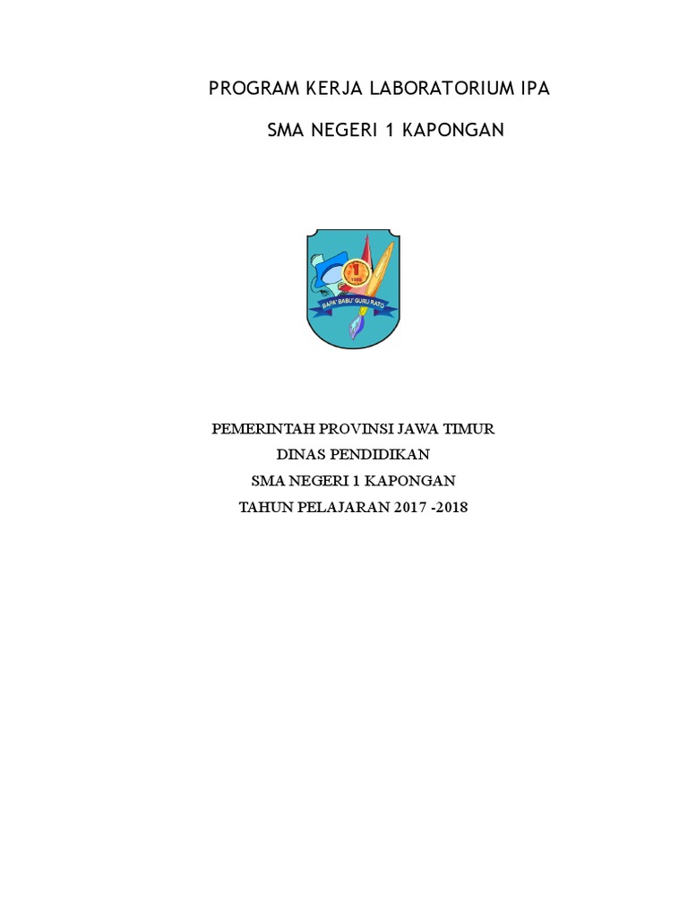 Program Kerja Lab IPA SMAN 1 Kapongan PDF