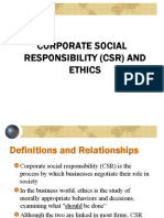 Corporate Social Responsibility (CSR) and Ethics