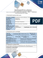 Guía de Actividades y Rubrica de Evaluación - Fase 1 - Preliminar Instrumentación de Campo PDF
