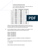 Ejercicios de distribución de planta industrial