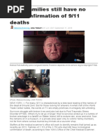 1,113 Families Still Have No Real Confirmation of 9/11 Deaths