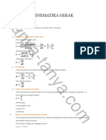 Rangkuman 1 Kinematika Gerak PDF