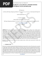 Fault and Stability Analysis of A Power System Network by Matlab Simulink