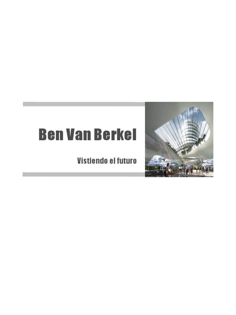 Ben Van Berkel UNStudio | PDF | Vida | Diseño