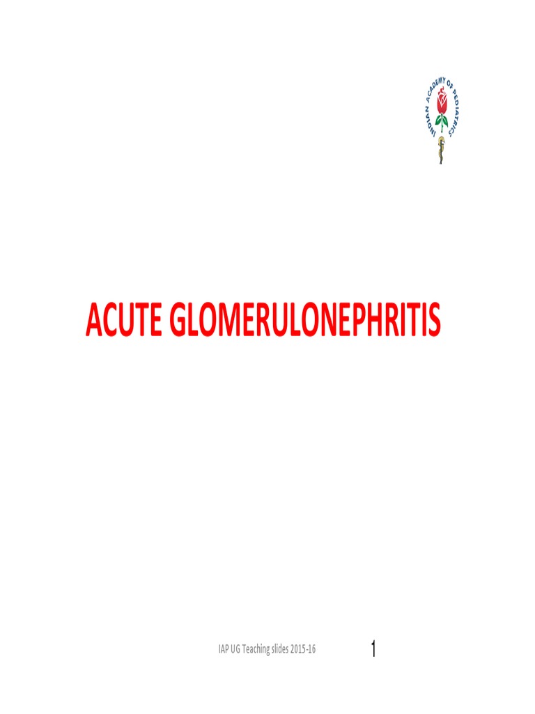 Acute Glomerulonephritis | PDF | Immunology | Internal Medicine