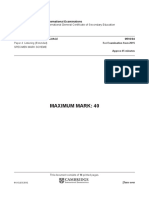 2015 Specimen Paper 4 Mark Scheme PDF