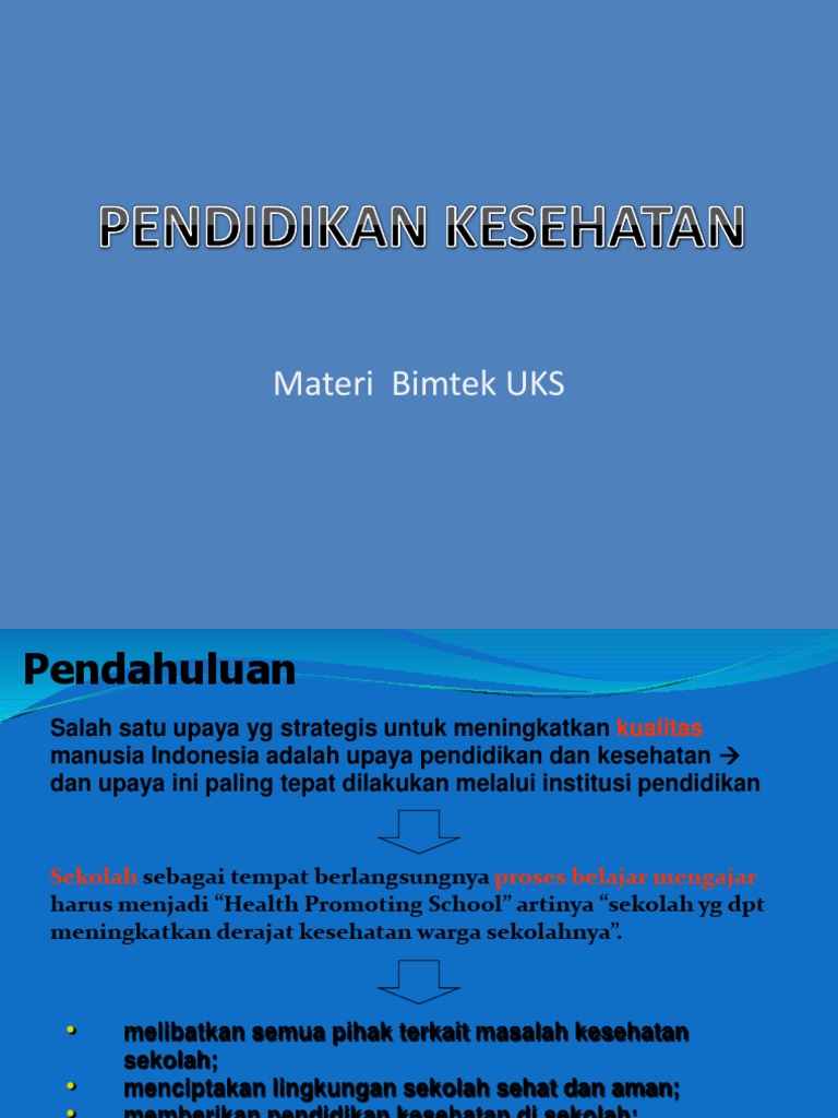 Pendidikan Kesehatan di Sekolah Dasar | PDF | Kesehatan Holistik